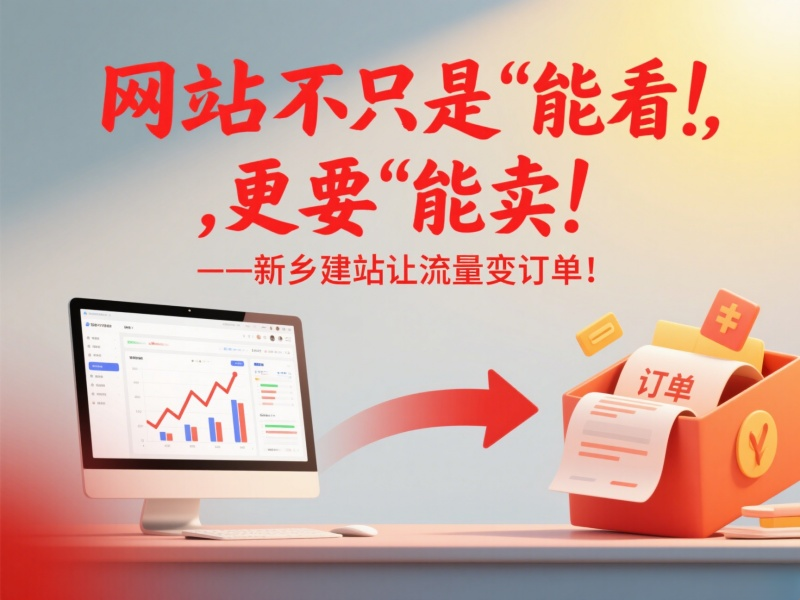 網站不只是“能看”，更要“能賣”——新鄉建站讓流量變訂單！